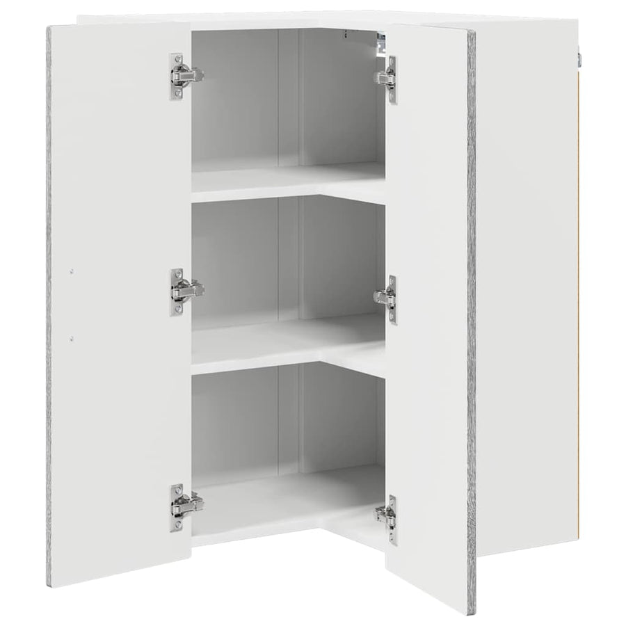 Keukenkast aan de muur met plank Grijs Sonoma 57 x 57 x 80 cm