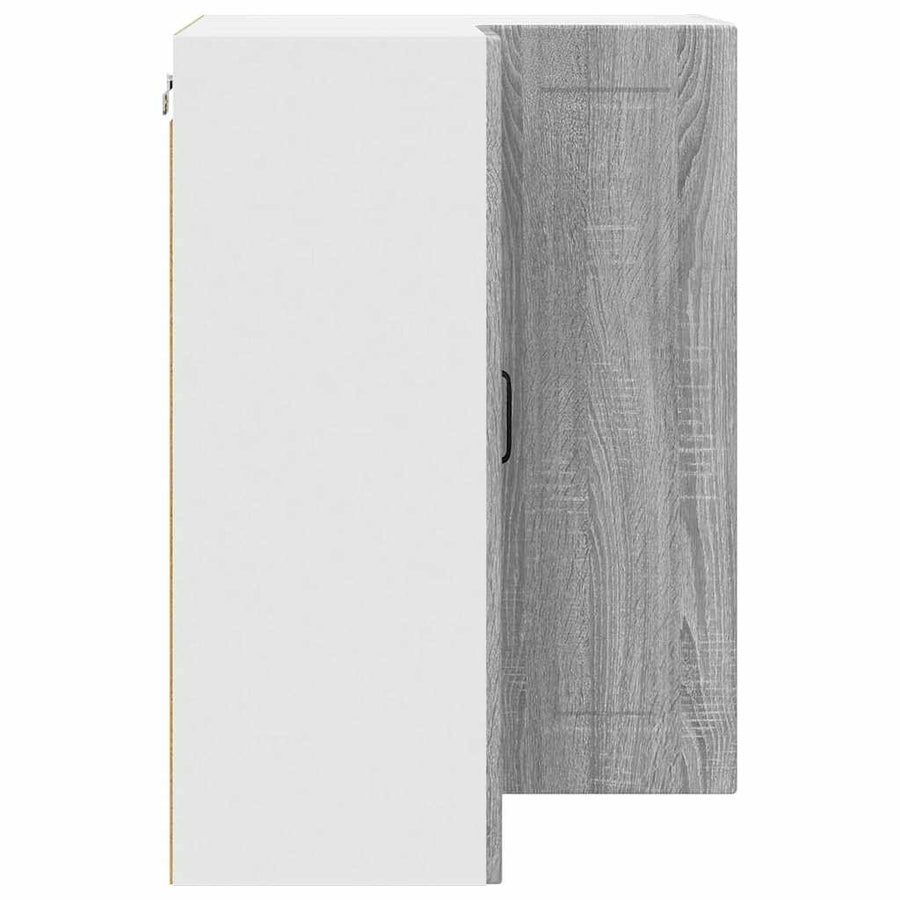 Keukenkast aan de muur met plank Grijs Sonoma 57 x 57 x 80 cm