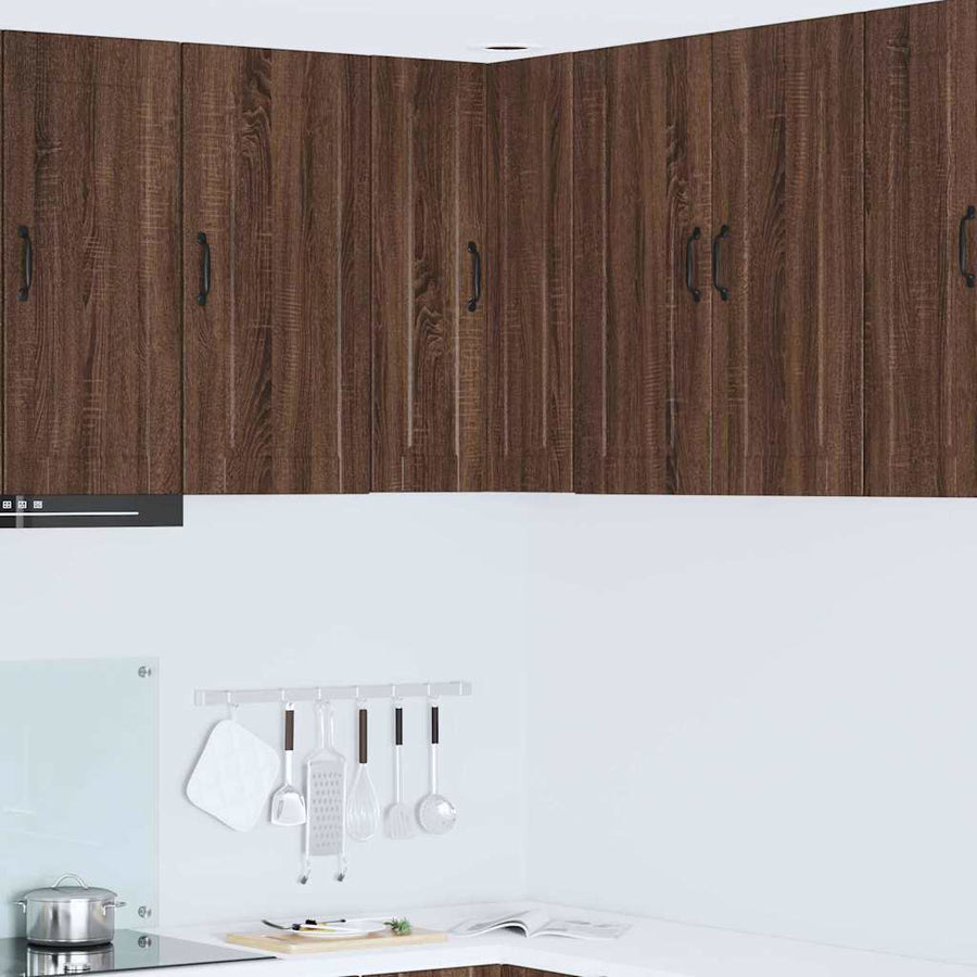 Keukenkast aan de muur Bruin Eiken 57 x 57 x 80 cm Bewerkt hout