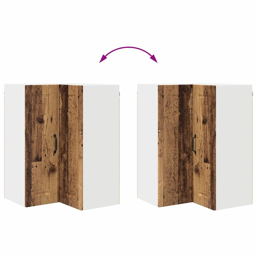 Keukenkast aan de muur Oud Hout 57 x 57 x 80 cm Bewerkt hout