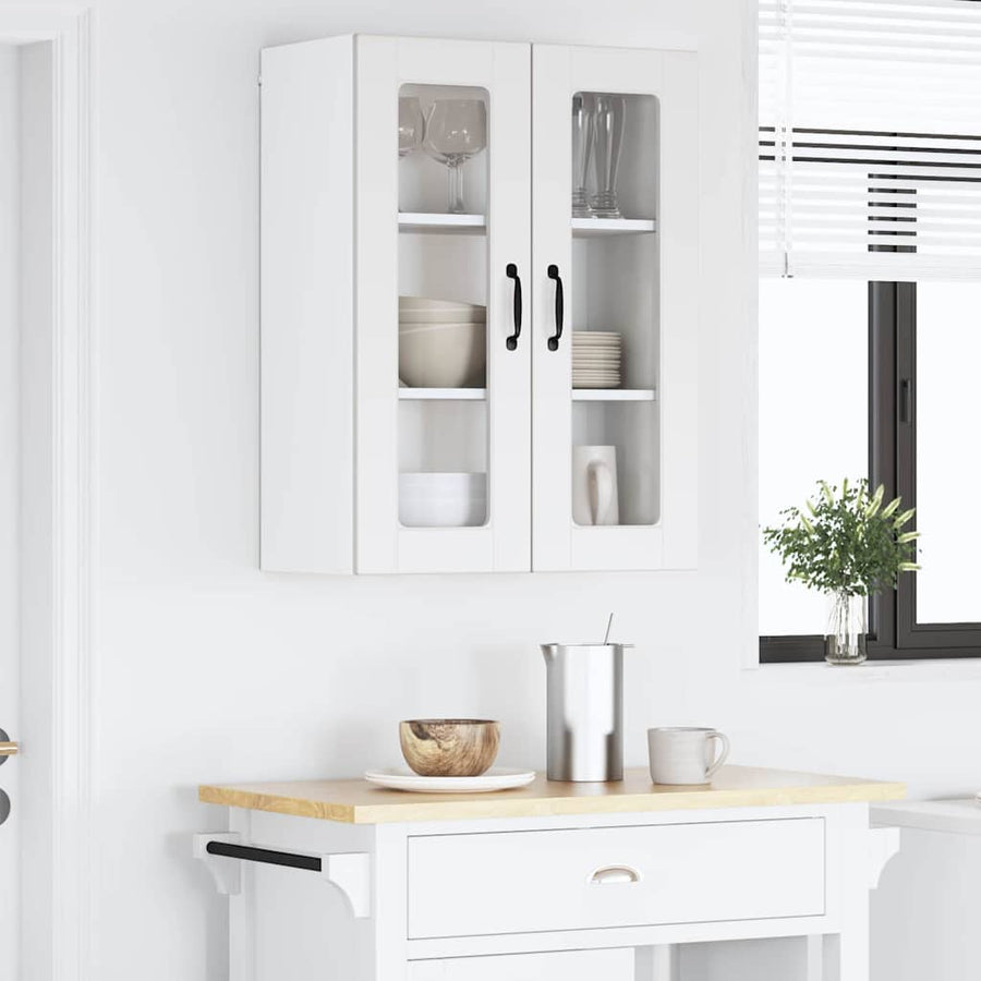 Keukenkast aan de muur Wit 60 x 31 x 80 cm Bewerkt hout