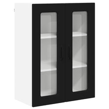 Keukenkast aan de muur Zwart 60 x 31 x 80 cm Bewerkt hout