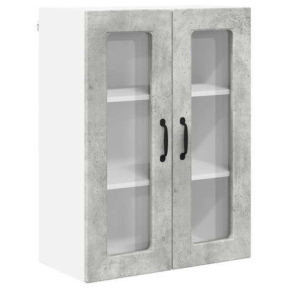 Keukenkast aan de muur Beton Grijs 60 x 31 x 80 cm Bewerkt hout