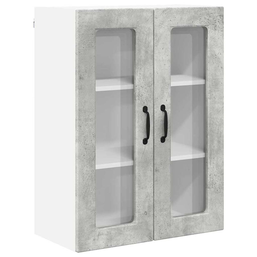 Keukenkast aan de muur Beton Grijs 60 x 31 x 80 cm Bewerkt hout