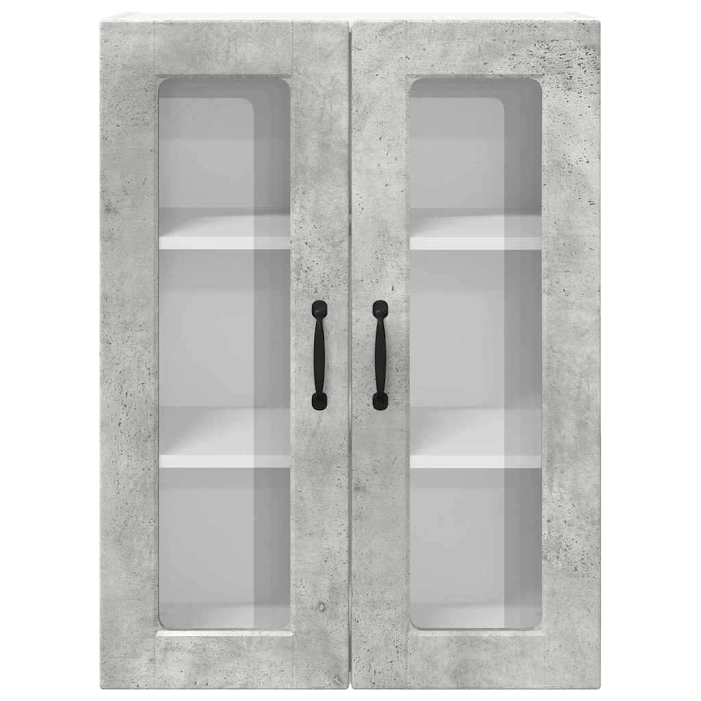 Keukenkast aan de muur Beton Grijs 60 x 31 x 80 cm Bewerkt hout