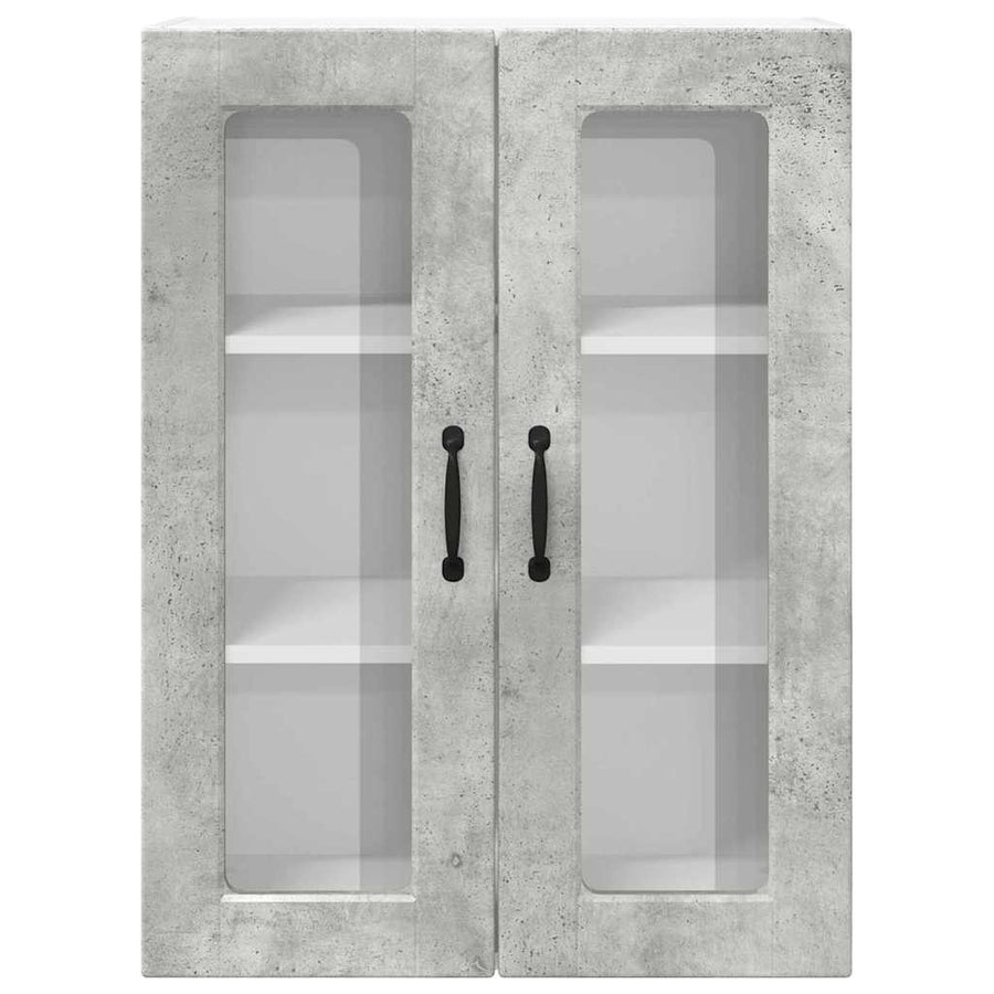 Keukenkast aan de muur Beton Grijs 60 x 31 x 80 cm Bewerkt hout