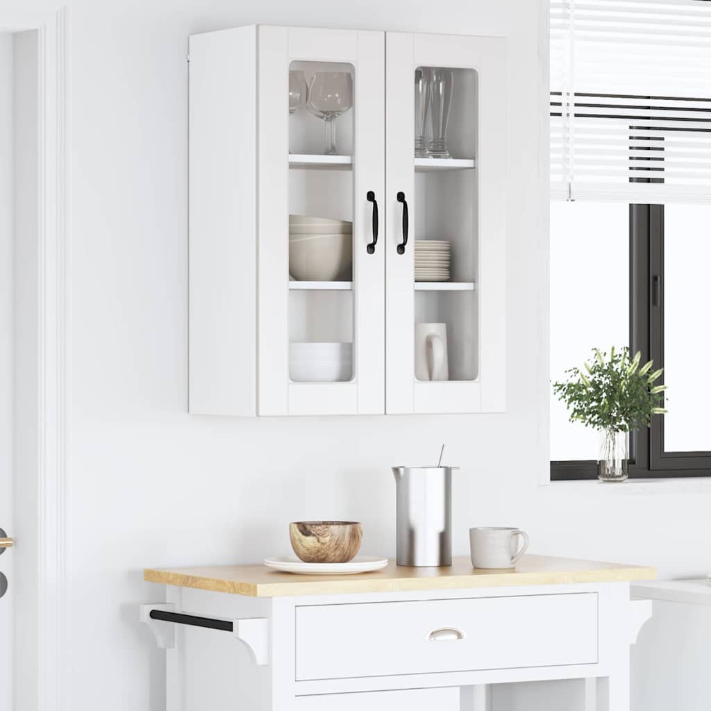 Keukenkast aan de muur met plank Hoogglans wit 60 x 31 x 80 cm