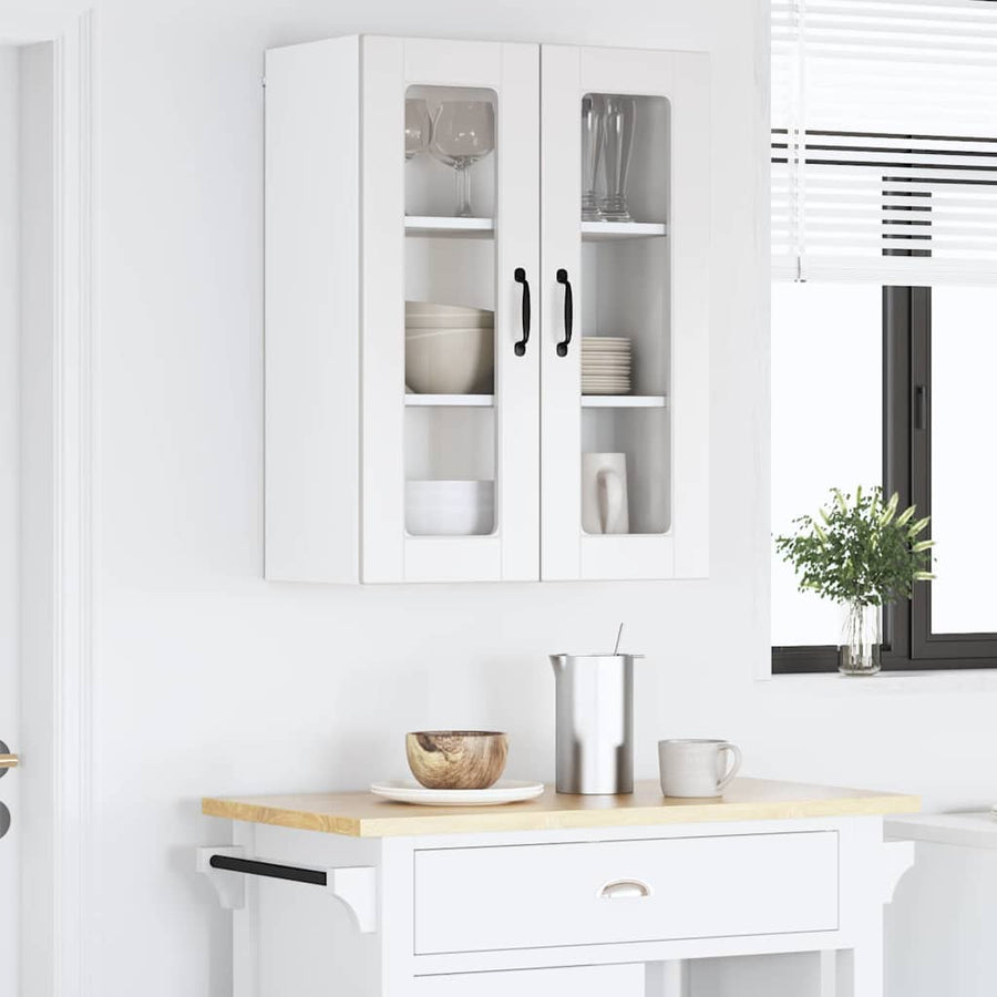 Keukenkast aan de muur met plank Hoogglans wit 60 x 31 x 80 cm