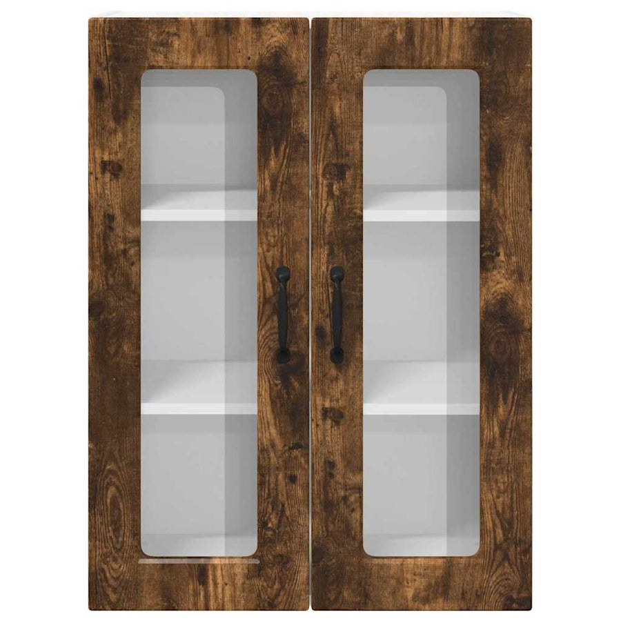 Keukenkast aan de muur met plank Gerookt eiken 60 x 31 x 80 cm