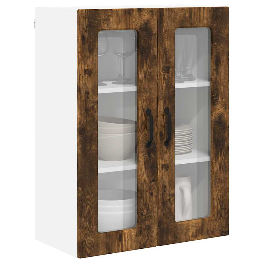 Keukenkast aan de muur met plank Gerookt eiken 60 x 31 x 80 cm