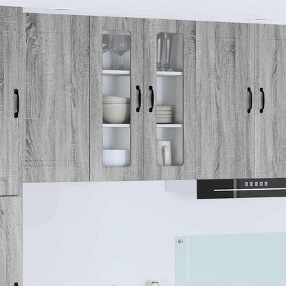 Keukenkast aan de muur met plank Grijs Sonoma 60 x 31 x 80 cm
