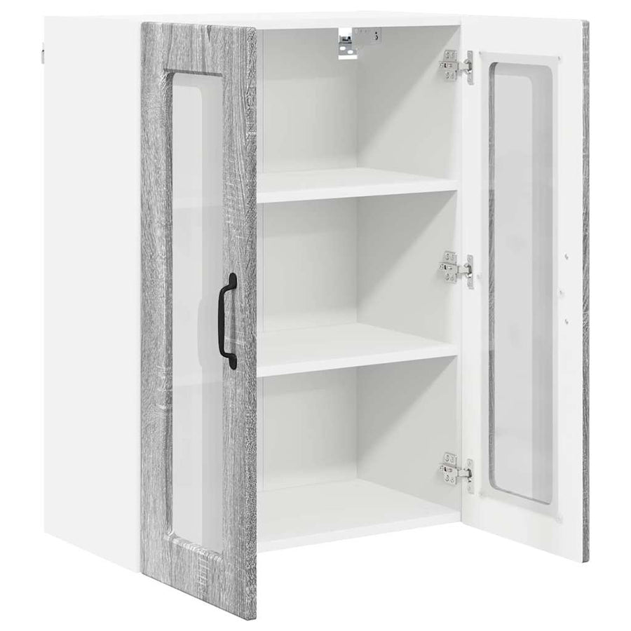 Keukenkast aan de muur met plank Grijs Sonoma 60 x 31 x 80 cm