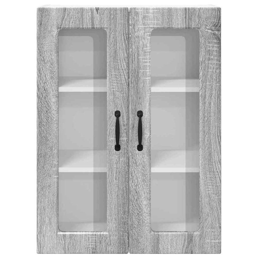 Keukenkast aan de muur met plank Grijs Sonoma 60 x 31 x 80 cm
