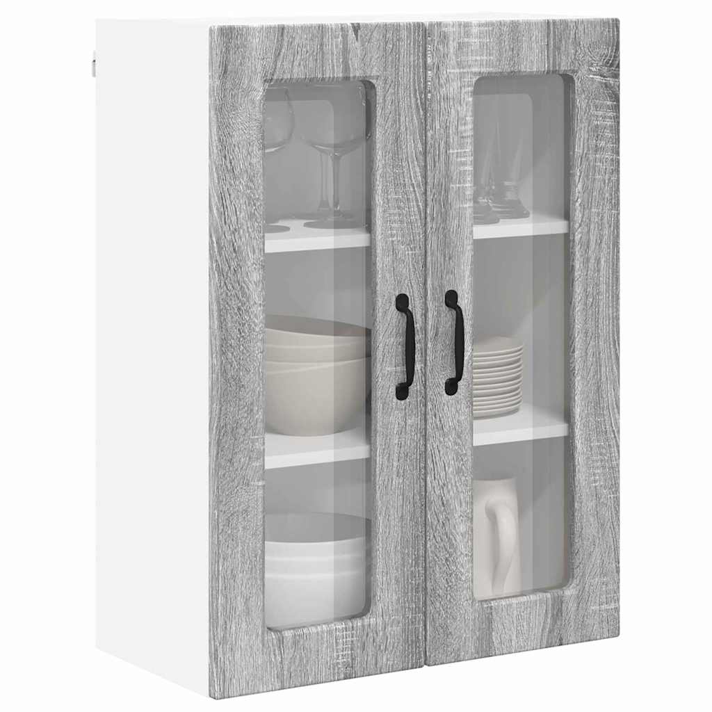 Keukenkast aan de muur met plank Grijs Sonoma 60 x 31 x 80 cm