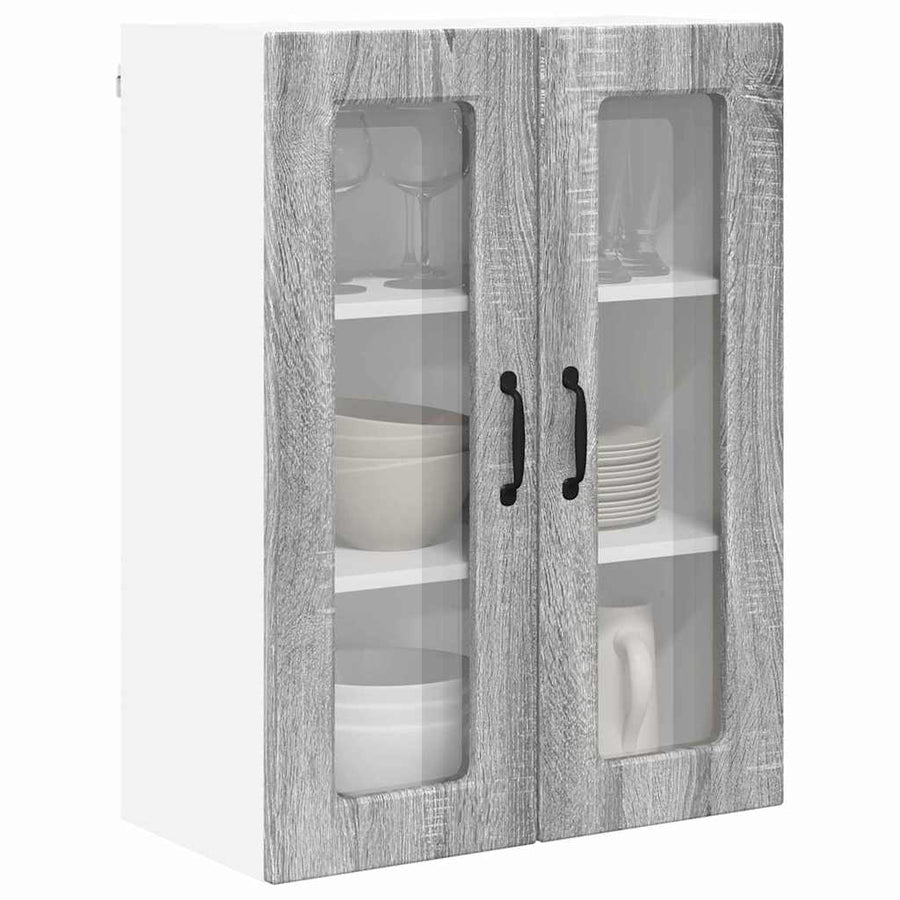 Keukenkast aan de muur met plank Grijs Sonoma 60 x 31 x 80 cm