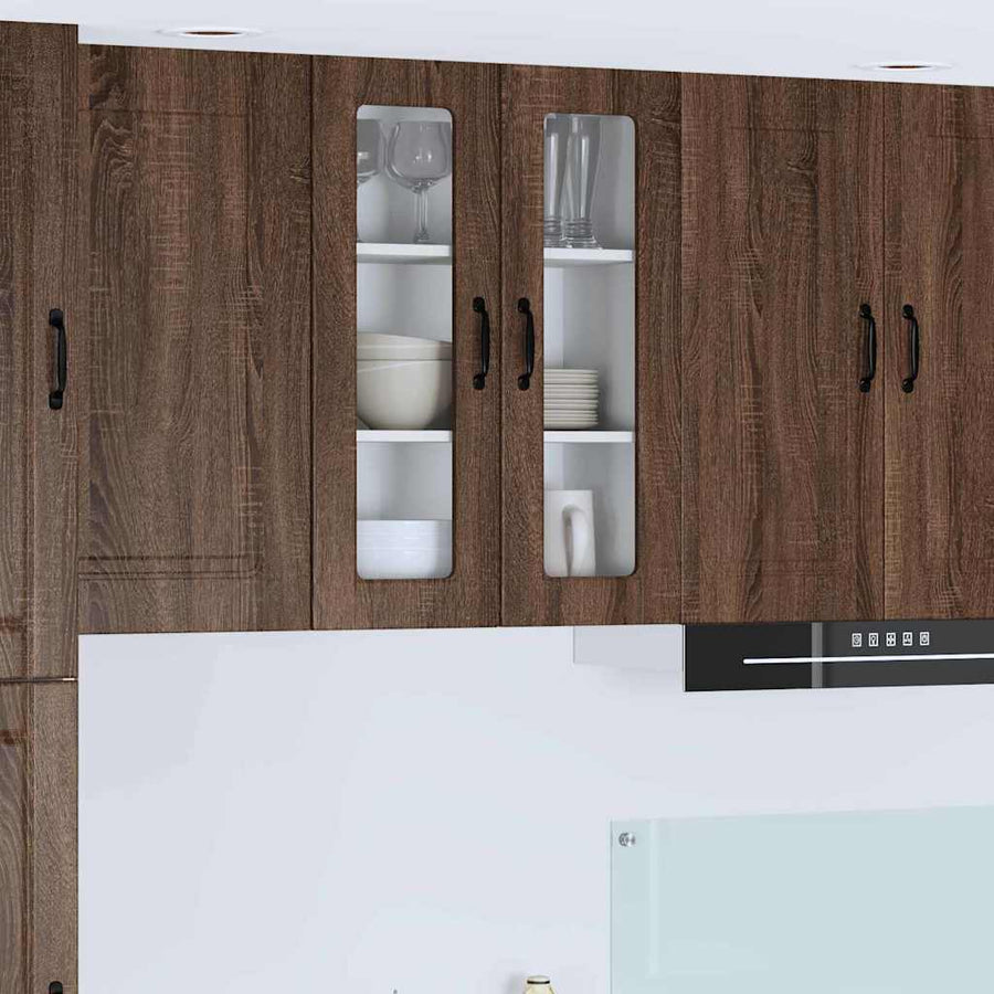Keukenkast aan de muur Bruin Eiken 60 x 31 x 80 cm Bewerkt hout