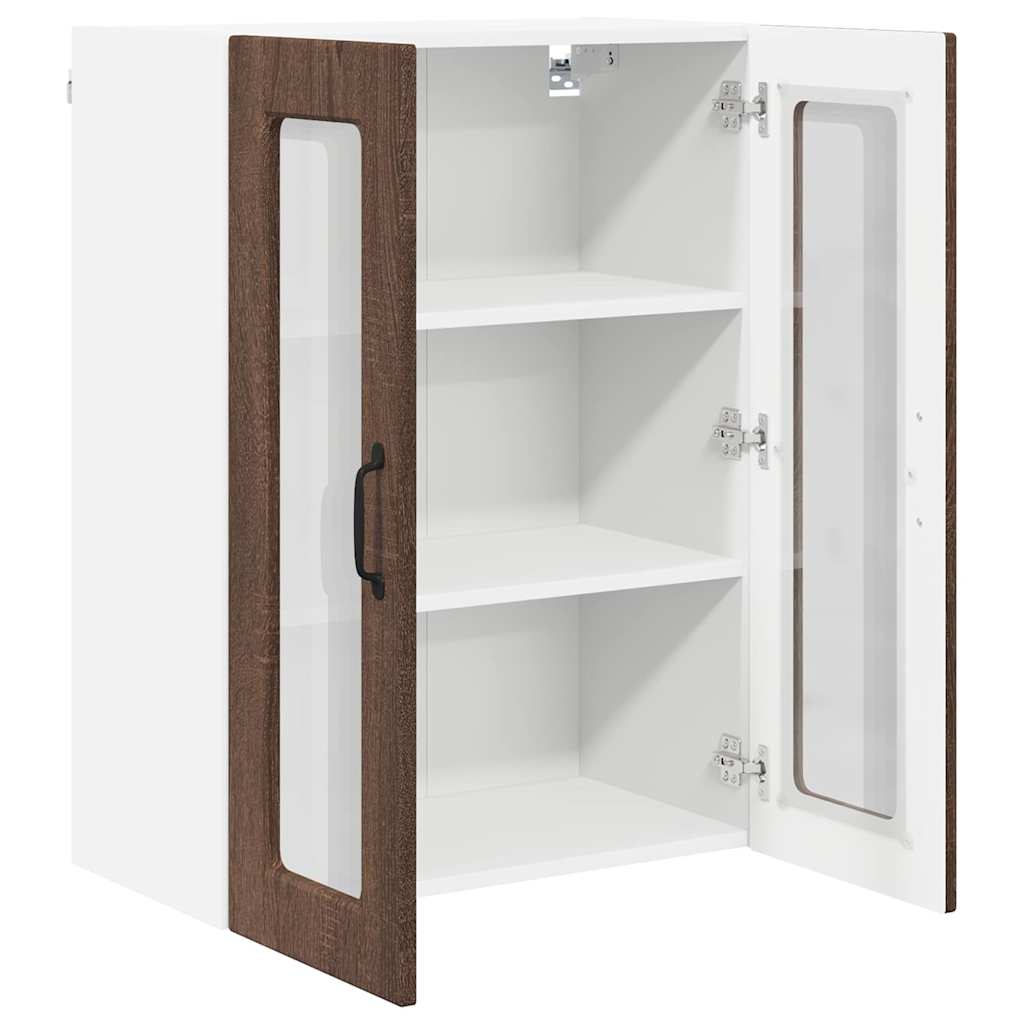Keukenkast aan de muur Bruin Eiken 60 x 31 x 80 cm Bewerkt hout