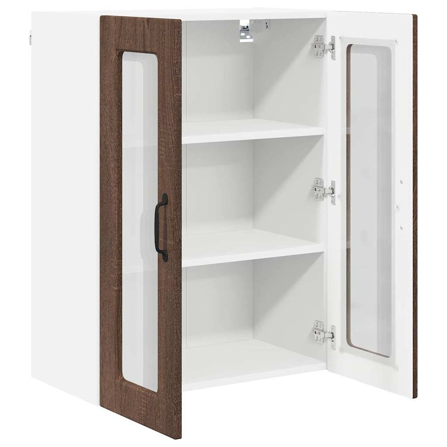 Keukenkast aan de muur Bruin Eiken 60 x 31 x 80 cm Bewerkt hout