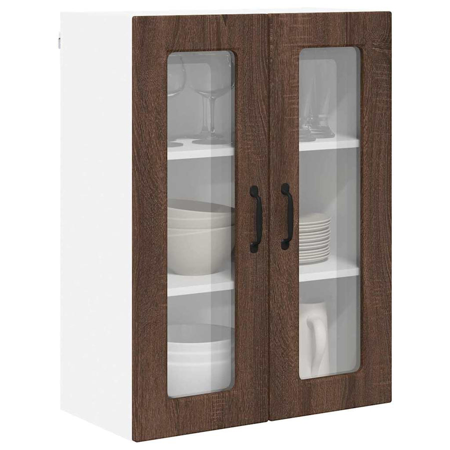 Keukenkast aan de muur Bruin Eiken 60 x 31 x 80 cm Bewerkt hout