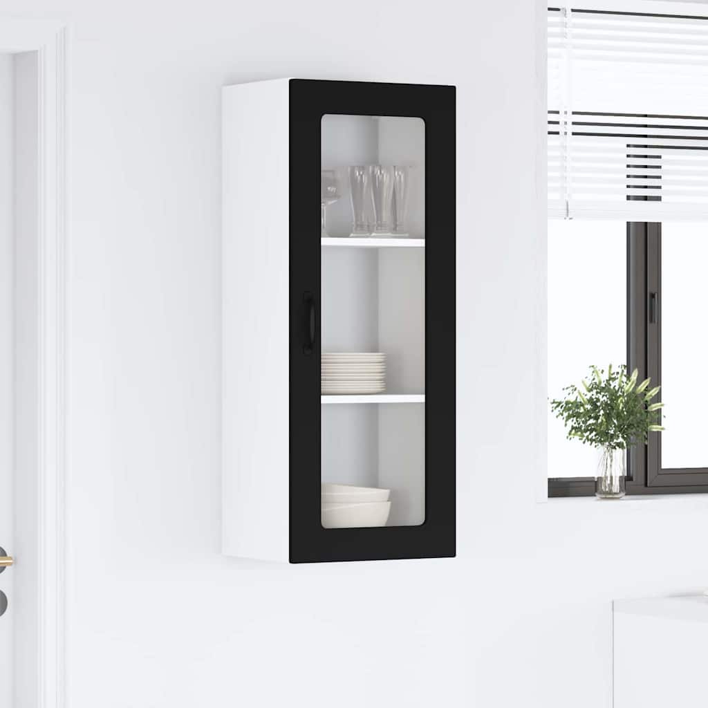 Keukenkast aan de muur Zwart 40 x 31 x 100 cm Bewerkt hout
