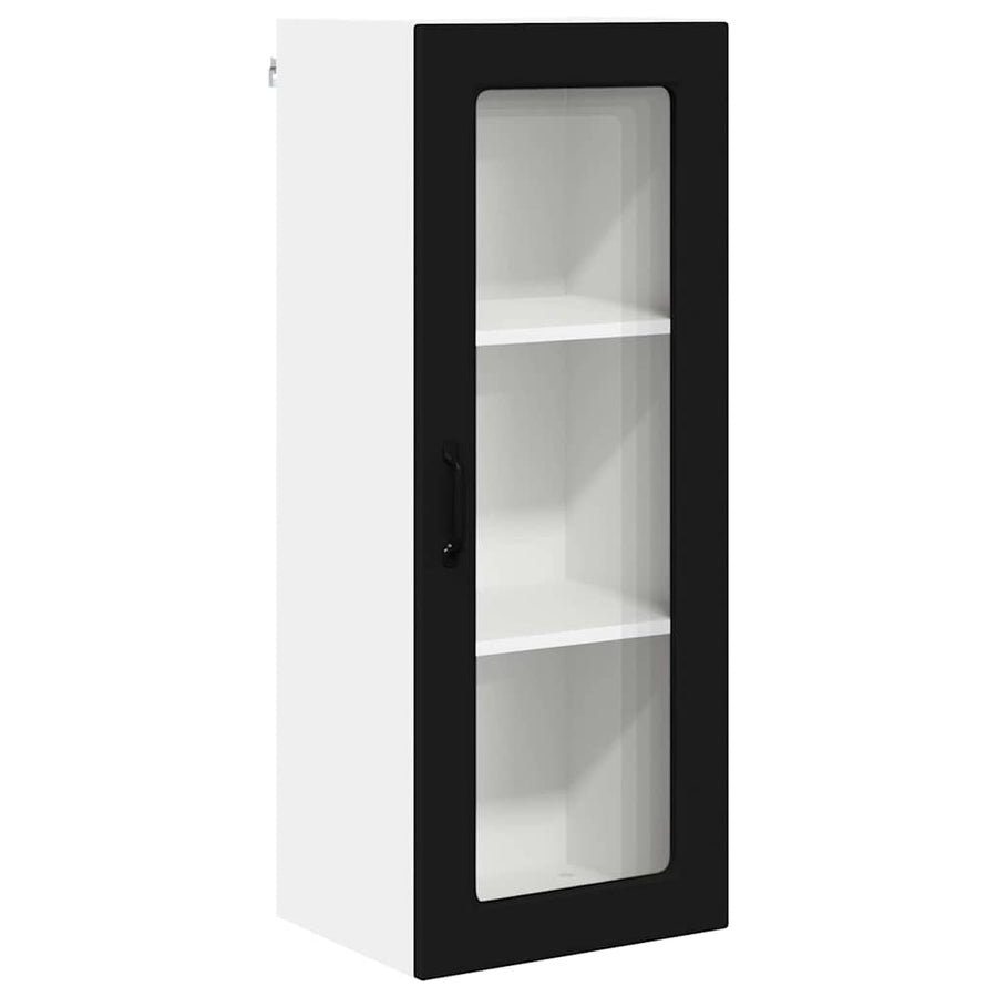 Keukenkast aan de muur Zwart 40 x 31 x 100 cm Bewerkt hout