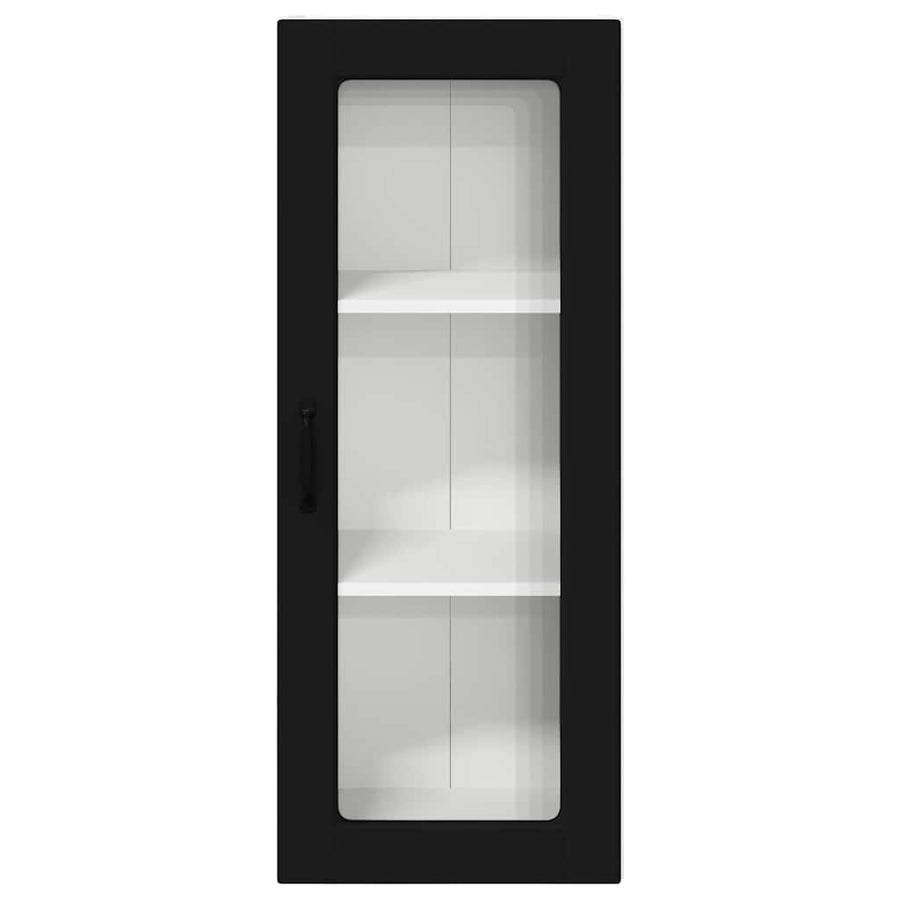 Keukenkast aan de muur Zwart 40 x 31 x 100 cm Bewerkt hout