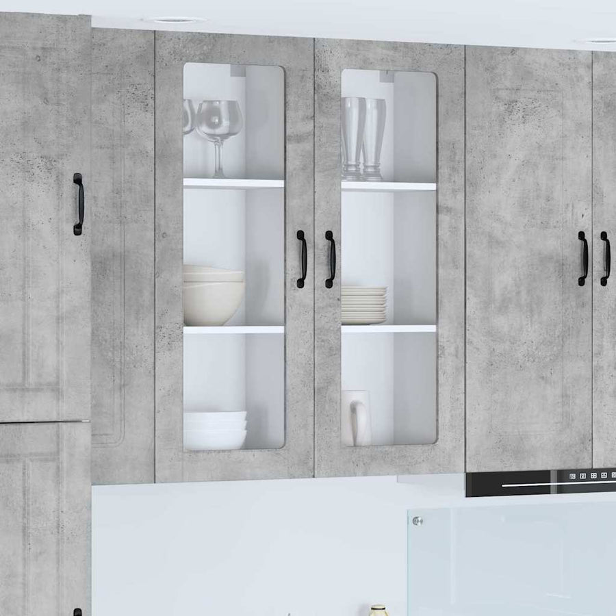 Keukenkast aan de muur met plank Beton Grijs 40 x 31 x 100 cm