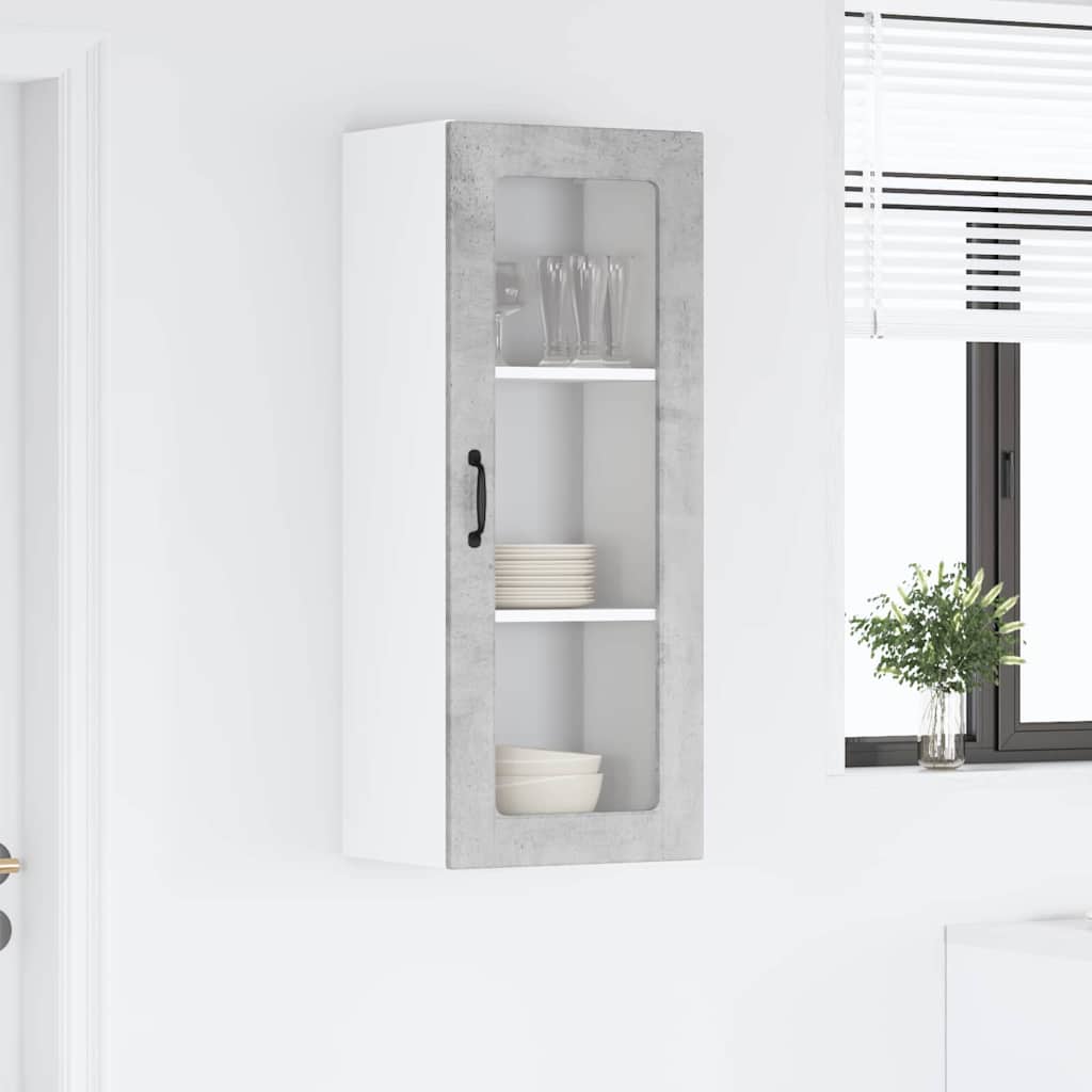 Keukenkast aan de muur met plank Beton Grijs 40 x 31 x 100 cm
