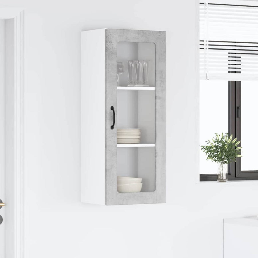 Keukenkast aan de muur met plank Beton Grijs 40 x 31 x 100 cm
