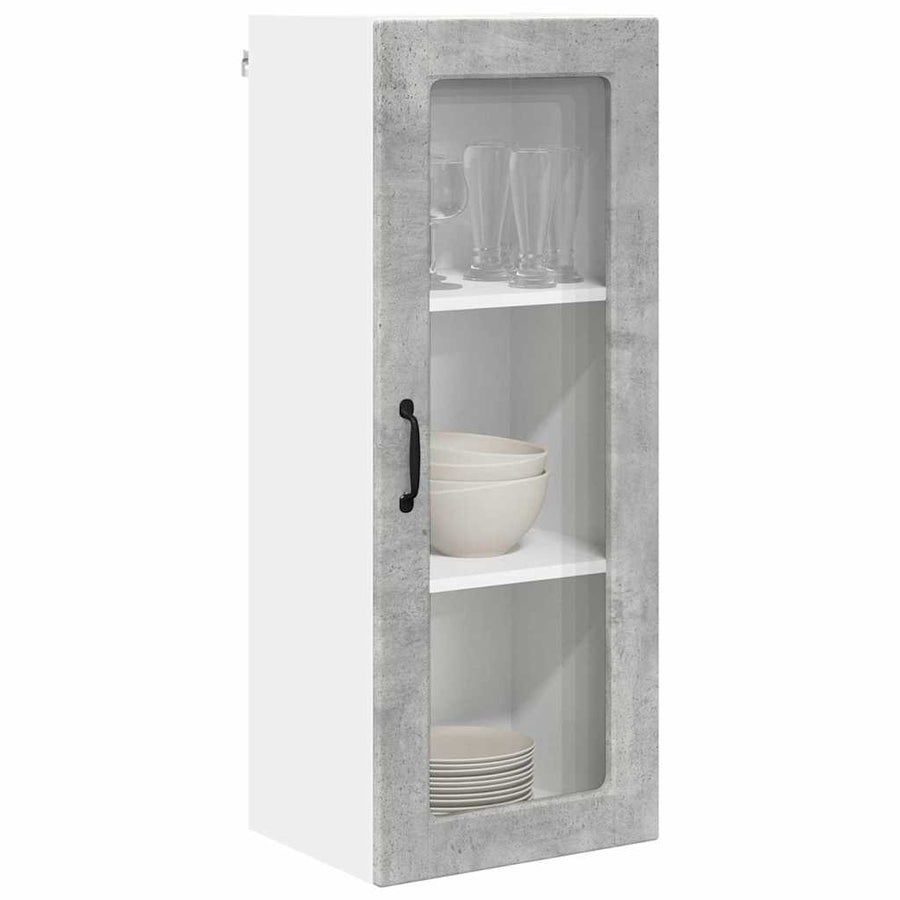 Keukenkast aan de muur met plank Beton Grijs 40 x 31 x 100 cm