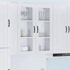 High-gloss white kitchen cabinet 40 x 31 x 100 cm Engineered wood