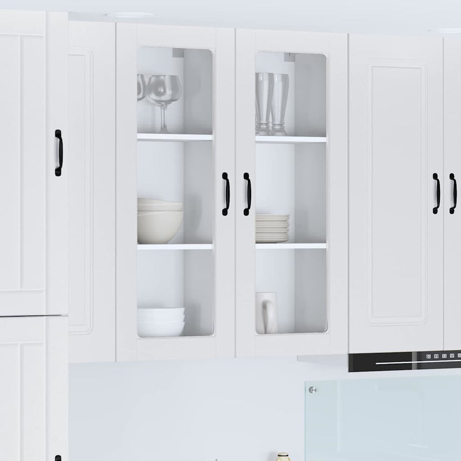 Keukenkast aan de muur met plank Hoogglans wit 40 x 31 x 100 cm