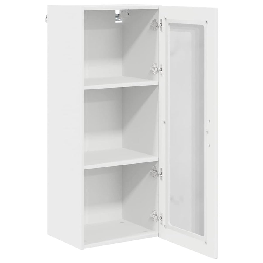Keukenkast aan de muur met plank Hoogglans wit 40 x 31 x 100 cm