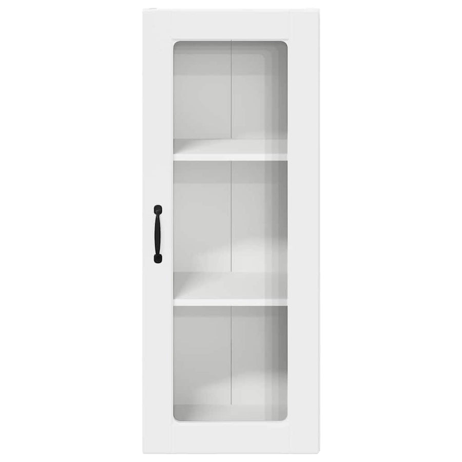 Keukenkast aan de muur met plank Hoogglans wit 40 x 31 x 100 cm