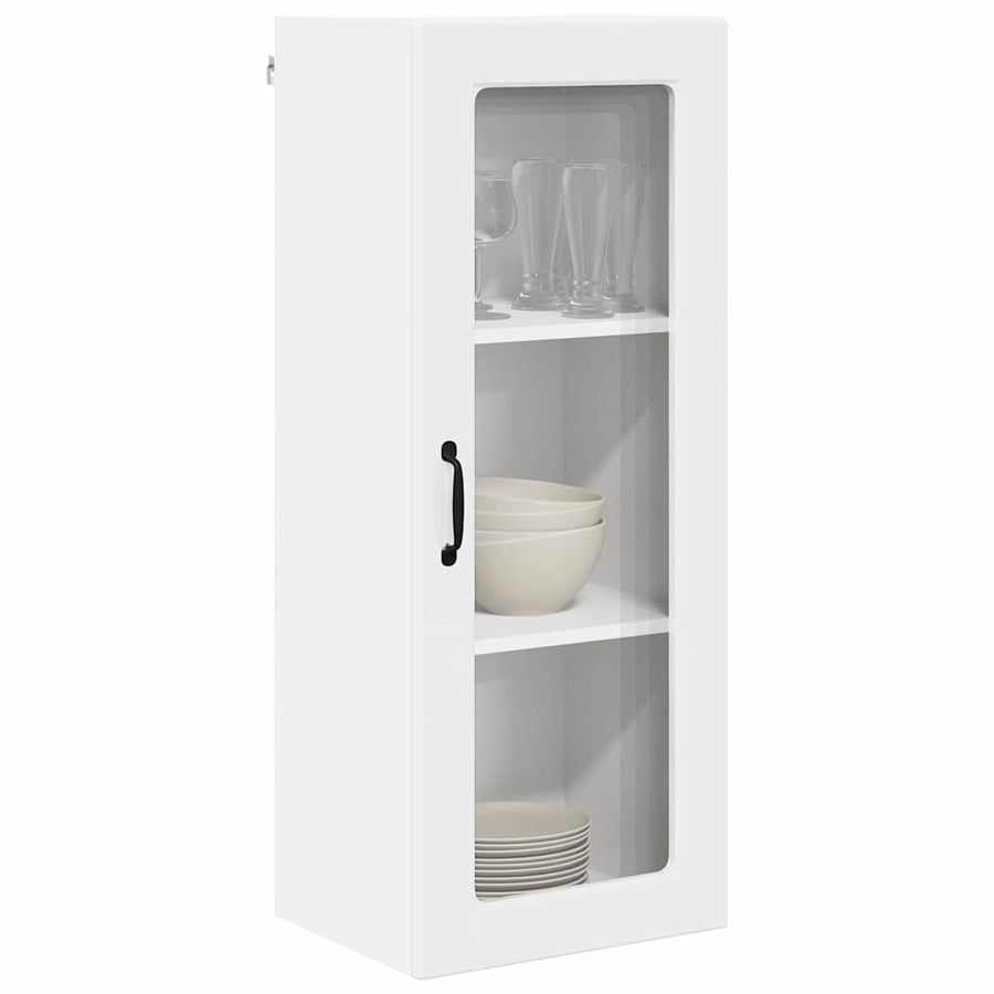 Keukenkast aan de muur met plank Hoogglans wit 40 x 31 x 100 cm