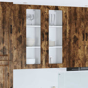Keukenkast 40x31x100 cm gerookt eiken bewerkt hout
