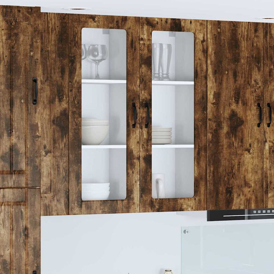 Keukenkast aan de muur met plank Gerookt eiken 40 x 31 x 100 cm