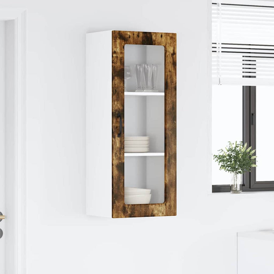 Keukenkast aan de muur met plank Gerookt eiken 40 x 31 x 100 cm