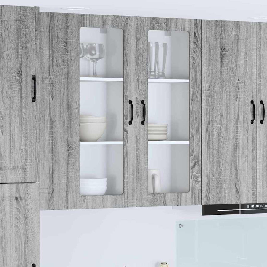 Keukenkast aan de muur met plank Grijs Sonoma 40 x 31 x 100 cm
