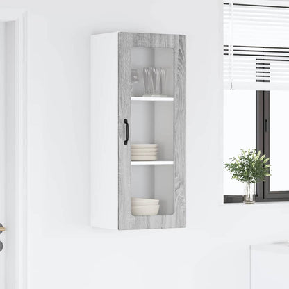 Keukenkast aan de muur met plank Grijs Sonoma 40 x 31 x 100 cm