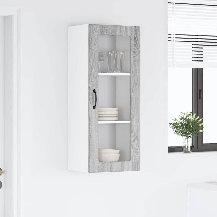 Keukenkast aan de muur met plank Grijs Sonoma 40 x 31 x 100 cm