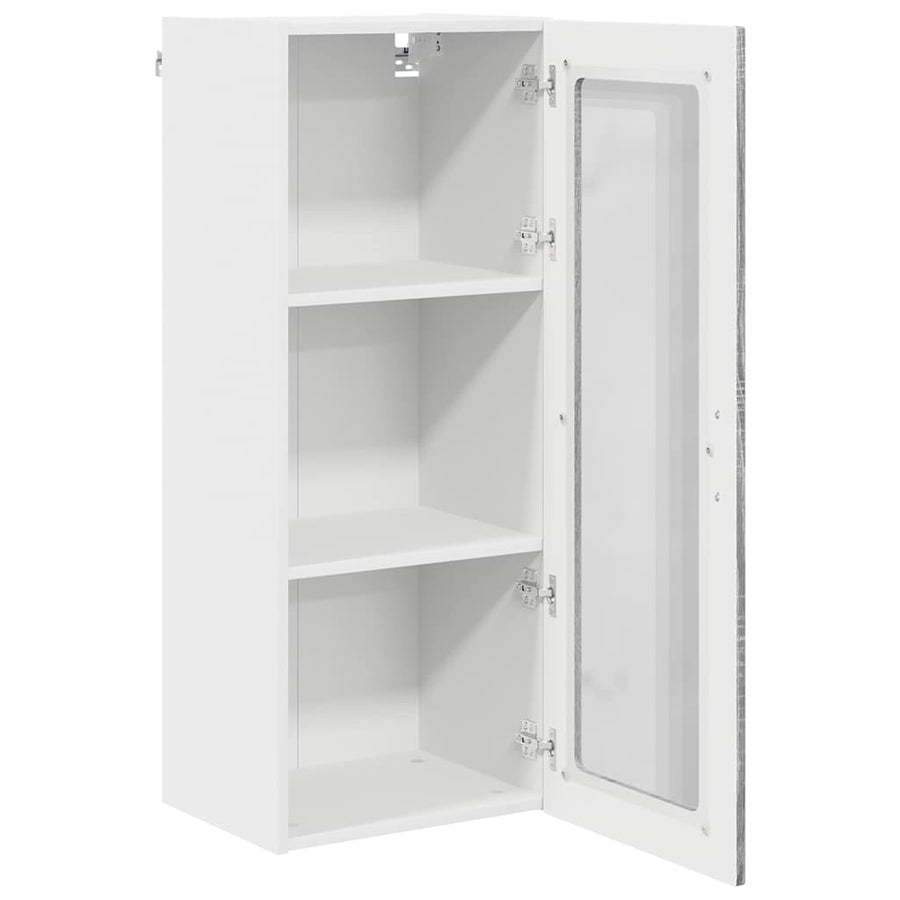 Keukenkast aan de muur met plank Grijs Sonoma 40 x 31 x 100 cm
