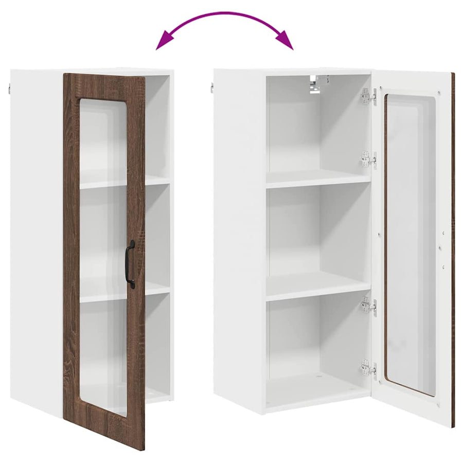 Keukenkast aan de muur met plank Bruin Eiken 40 x 31 x 100 cm