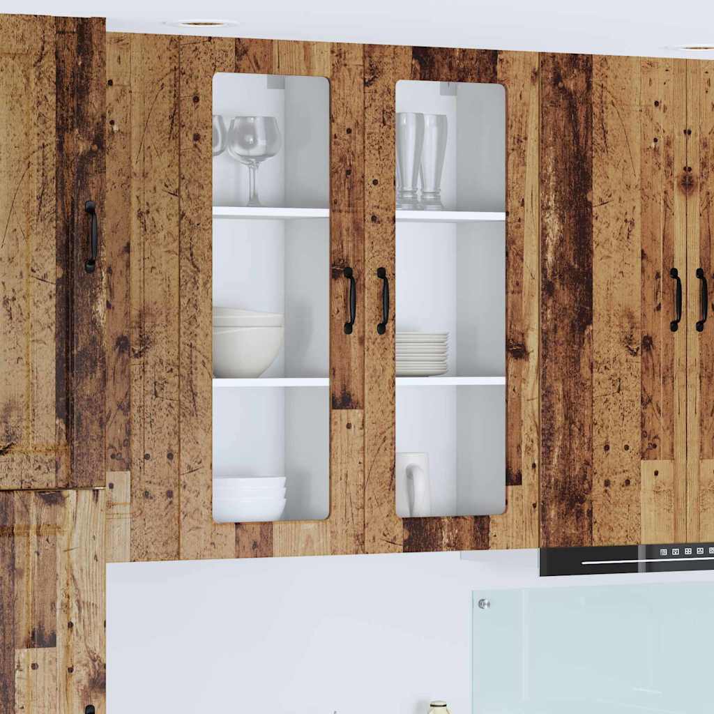 Keukenkast aan de muur Oud Hout 40 x 31 x 100 cm Bewerkt hout