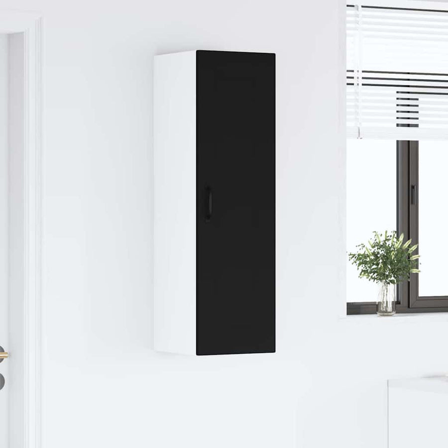 Keukenkast aan de muur Zwart 30 x 31 x 100 cm Bewerkt hout