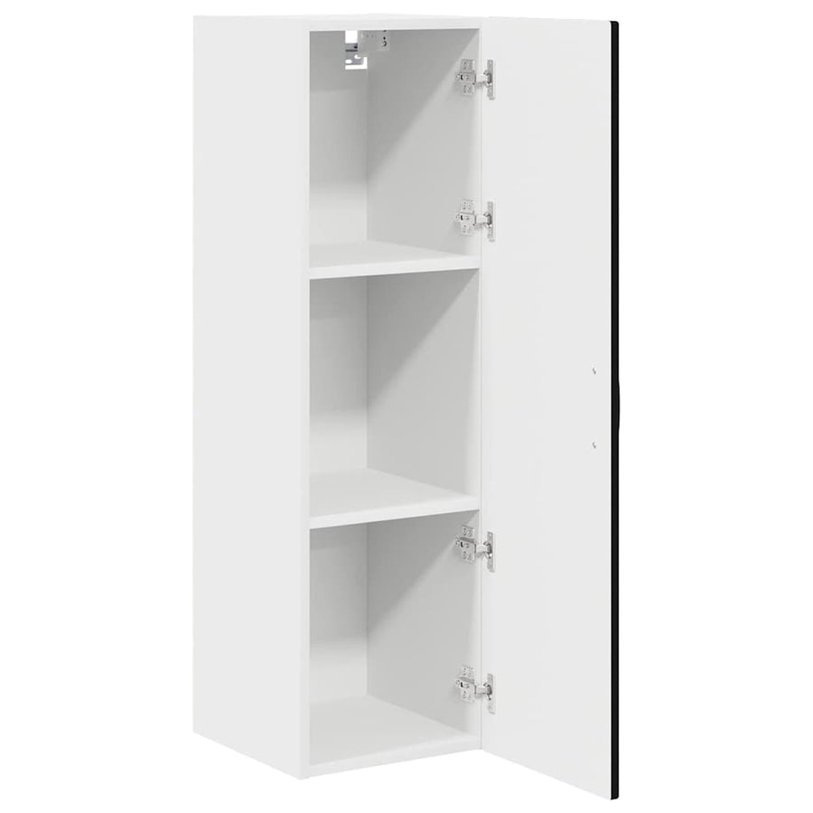 Keukenkast aan de muur Zwart 30 x 31 x 100 cm Bewerkt hout