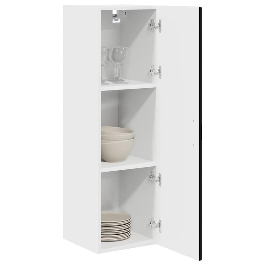 Keukenkast aan de muur Zwart 30 x 31 x 100 cm Bewerkt hout