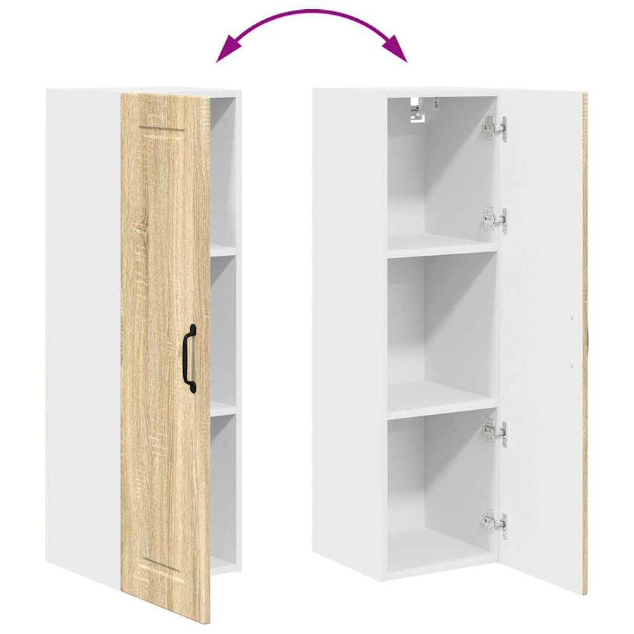 Keukenkast aan de muur met plank Sonoma Eiken 30 x 31 x 100 cm