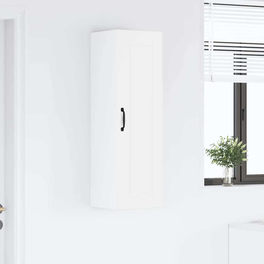 Keukenkast aan de muur met plank Hoogglans wit 30 x 31 x 100 cm