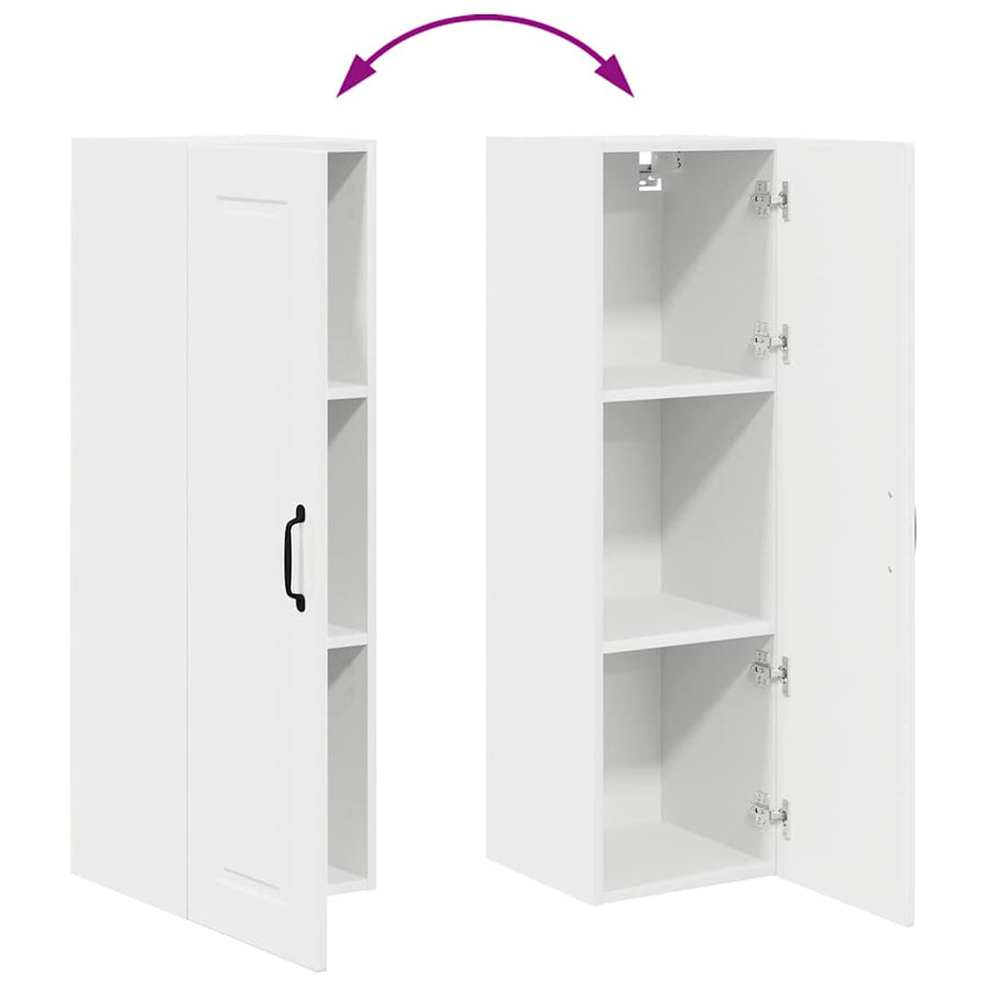 Keukenkast aan de muur met plank Hoogglans wit 30 x 31 x 100 cm